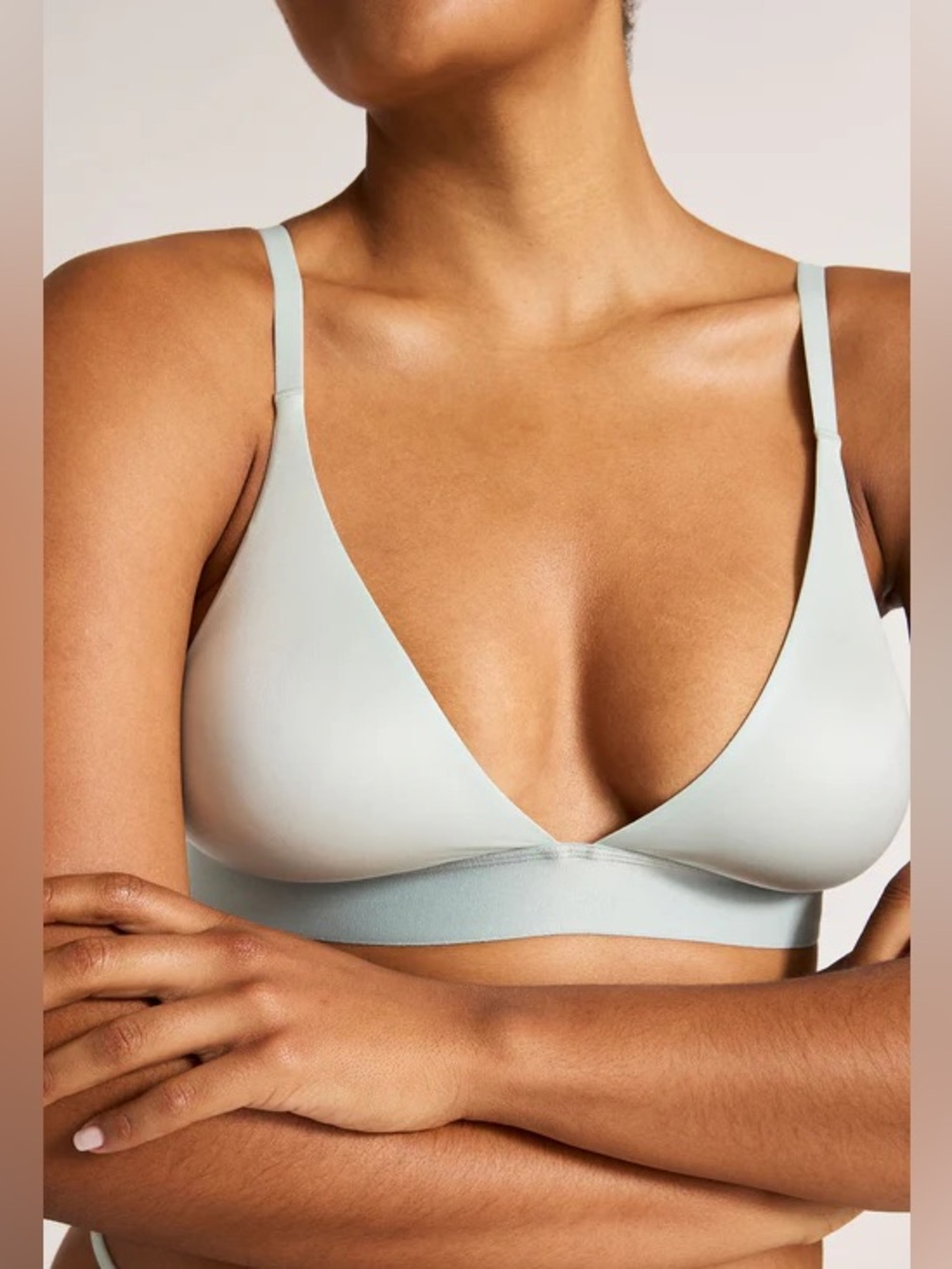 Negative Underwear Glacé Triangle Bra in Mist size 2 (M)